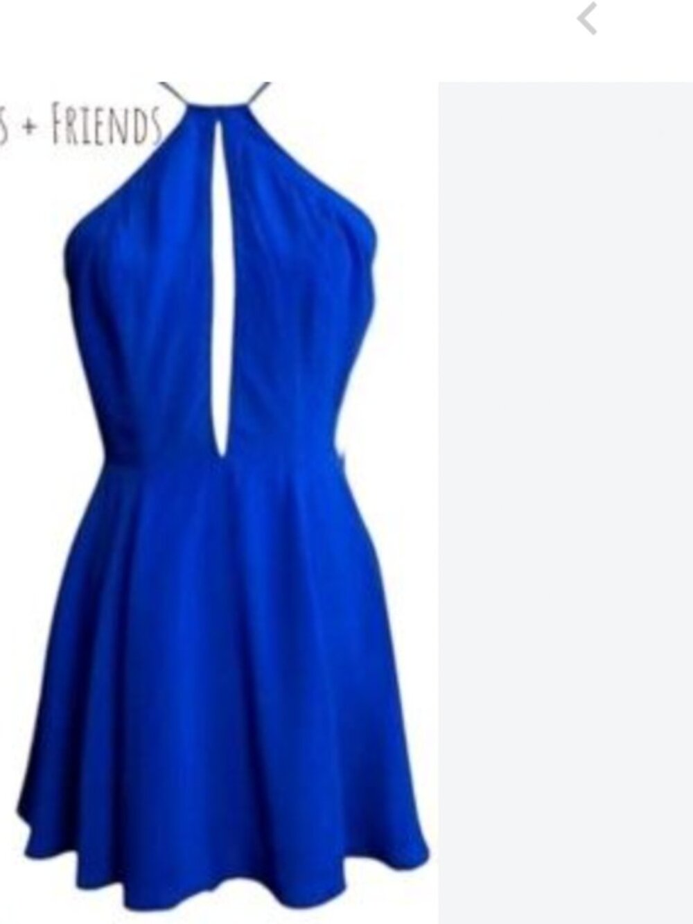 Lovers + Friends Royal Blue Cut-Out Fit & Flare Skater Mini Dress